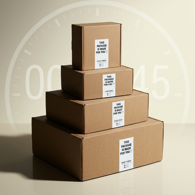 Point Parta – Packaging professionnel sur mesure + étiquettes personnalisables offertes