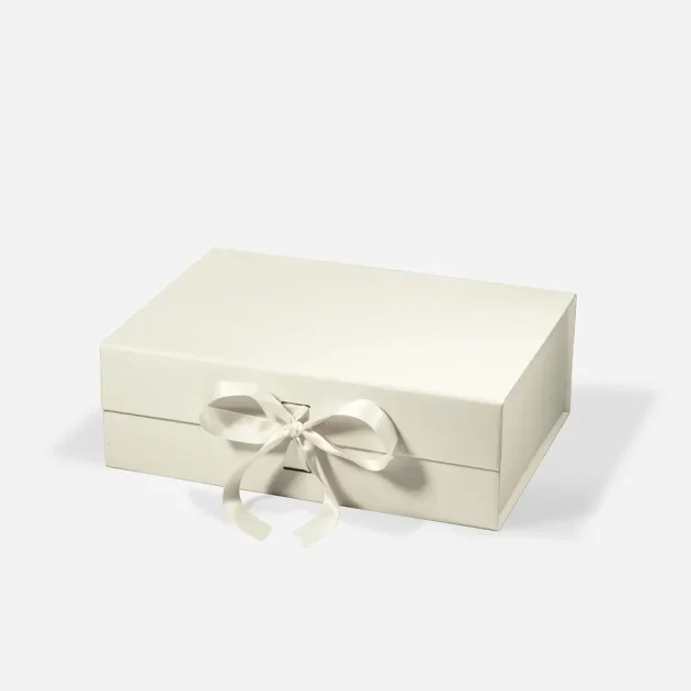 Boîte cadeau rigide magnétique moyenne Liyueaibox - Personnalisation logo mariage/Noël/bébé/emballage écologique